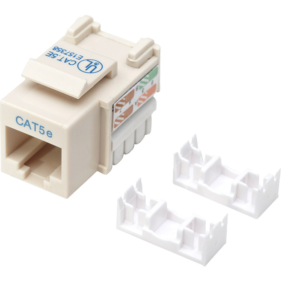 Intellinet Network Solutions Cat5e Keystone Jack, UTP, Punch-Down, Ivory