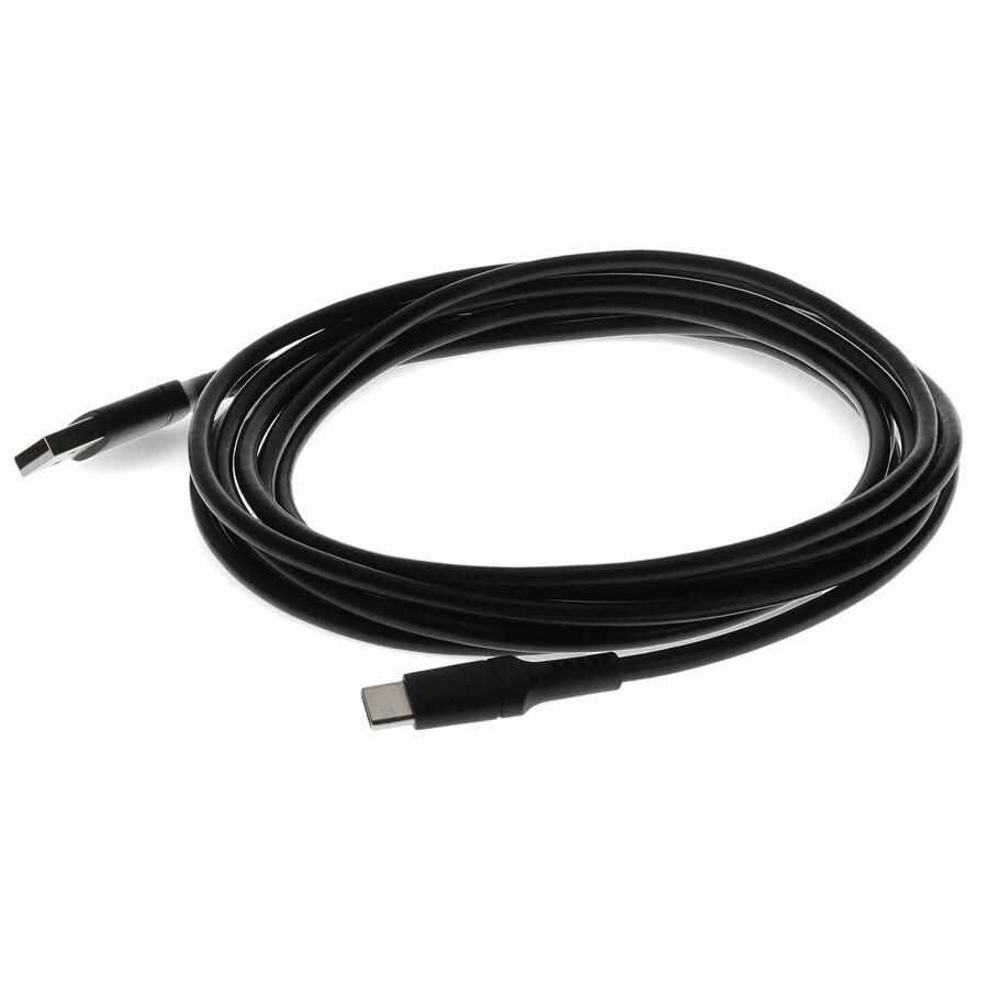 AddOn 1.0m (3.3ft) USB C Male to USB A 2.0 Male Sync and Charge Black Cable