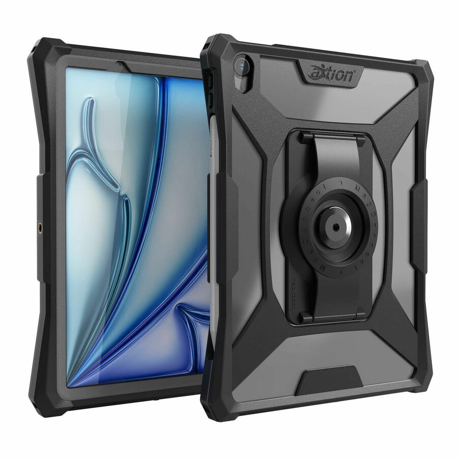 The Joy Factory aXtion Slim MH Rugged Carrying Case for 11" Apple iPad Air 11 (2024) Tablet - Clear Black