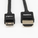 Rocstor Premium 6ft Slim High-Speed HDMI Cable with Ethernet - HDMI to HDMI Mini M/M - HDMI for Audio/Video Device HDMI M/M High Speed Flat Cable