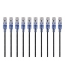 Monoprice 10-Pack, SlimRun Cat6A Ethernet Network Patch Cable, 1ft Black