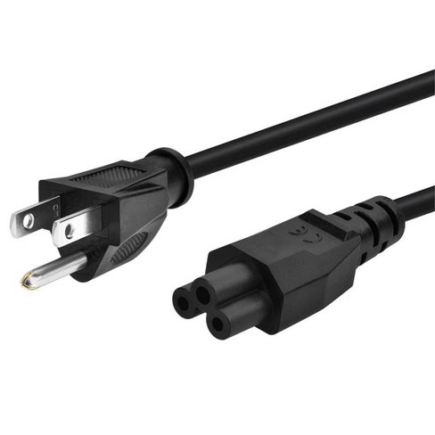 [04Pwr3Prong] Monoprice power cable Black 1.8 m NEMA 5-15P C5 coupler