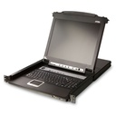 Aten Slideaway CL5708 17" LCD Console 8-Port Combo KVM with Peripheral Sharing Technology-TAA Compliant
