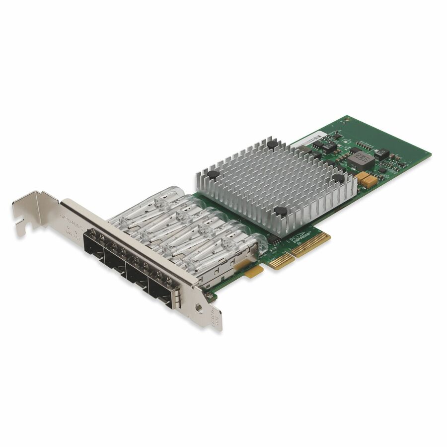 AddOn 1Gbs Quad Open SFP Port PCIe 2.0 x4 Network Interface Card based on Intel I350 Chipset