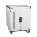 Rocstor Volt V32 Charging Cart with Intelligent Power Charging - Up to 32 Device - Intelligent Power Charging Cart for Notebooks, Chromebook®, MacBook®, and Macbook® Pro - 3 Shelves - 4 Heavy Duty 5" Medical Grade Casters - Steel Construction- 31.8"(W) x 23.1"(D) x 37"(H) - Silver - 5-Year Full Warranty - For up to 32 Devices MACBOOK®/CHROMEBOOK®/ NOTEBOOK UP TO 16"