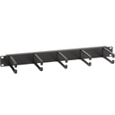 Black Box Horizontal IT Rackmount Cable Manager - 19-in., Single-Sided, Steel Ring, Black