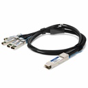 AddOn Twinaxial Network Cable - 9.84 ft Twinaxial Network Cable for Network Device - First End: 1 x QSFP28 Network - Male - Second End: 4 x SFP28 Network - Male - 100 Gbit/s - 1 - TAA Compliant