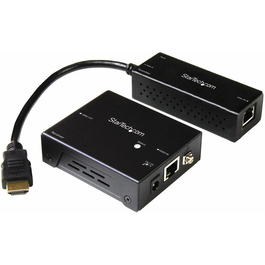 StarTech 4K HDMI Extender with Compact Transmitter, Up to 40 m (130 ft.), HDBaseT Extender Kit, UHD 4K, ST121HDBTDK, TAA