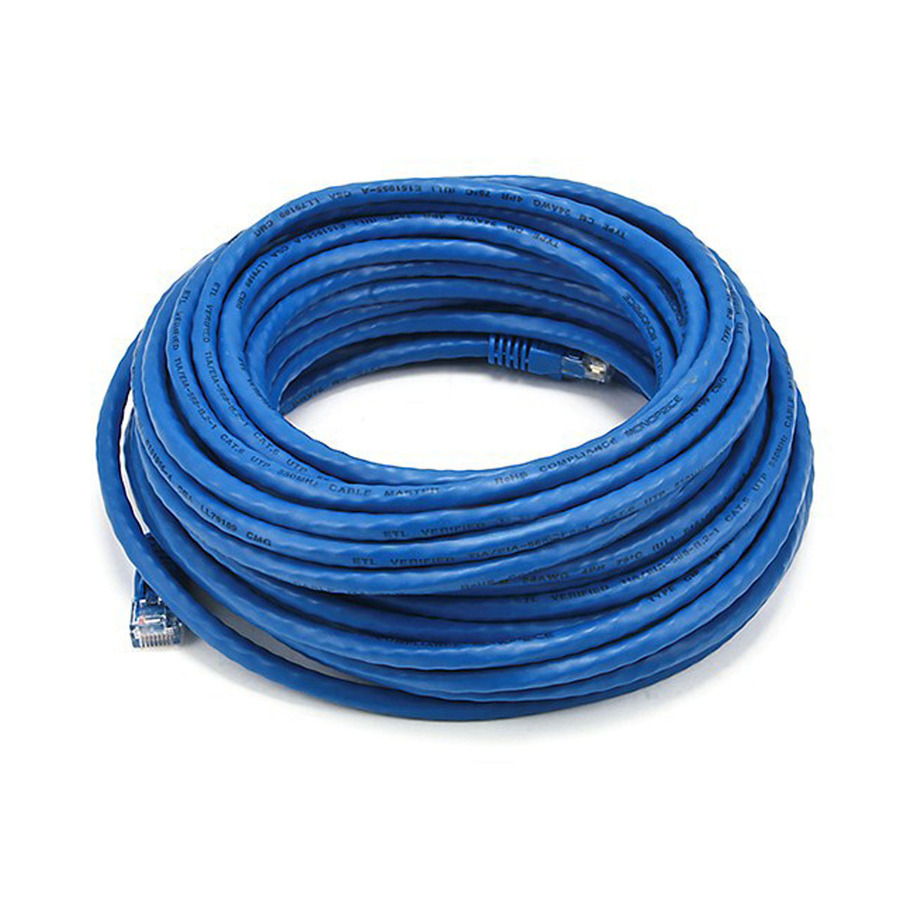 Monoprice Cat6 24AWG UTP Ethernet Network Patch Cable, 50ft Blue