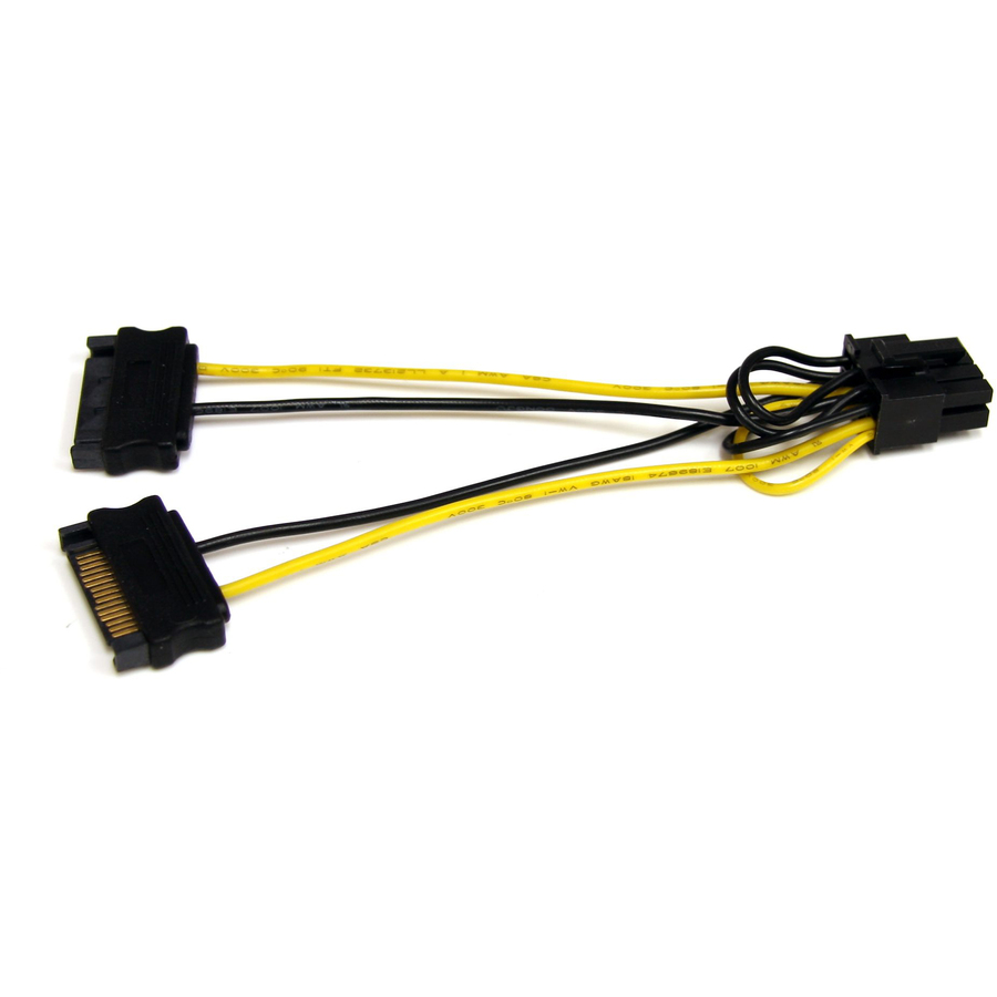 [04SATA15x2PCIE8Pwr] StarTech 6in SATA Power to 8 Pin PCI Express Video Card Power Cable Adapter