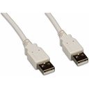 ENET USB Data Transfer Cable - 6 ft USB Data Transfer Cable - First End: USB 2.0 Type A - Male - Second End: USB 2.0 Type A - Male - White