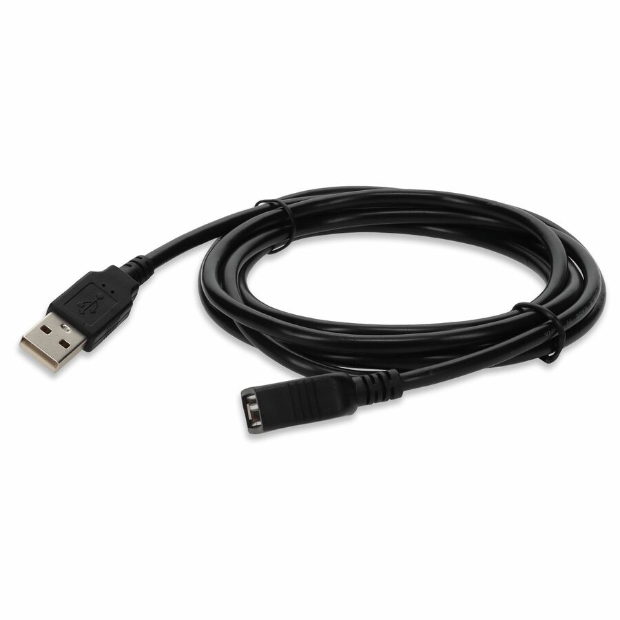 AddOn 6ft USB A 2.0 Male to Female Black Cable