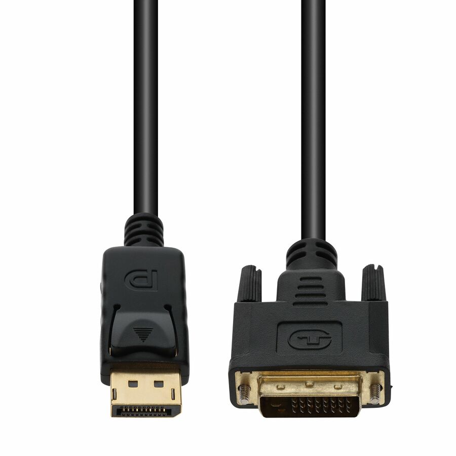 AddOn 6ft DisplayPort (Male) to DVI-D Dual Link-24+1 pin (Male) Black Cable, 1080P 60Hz