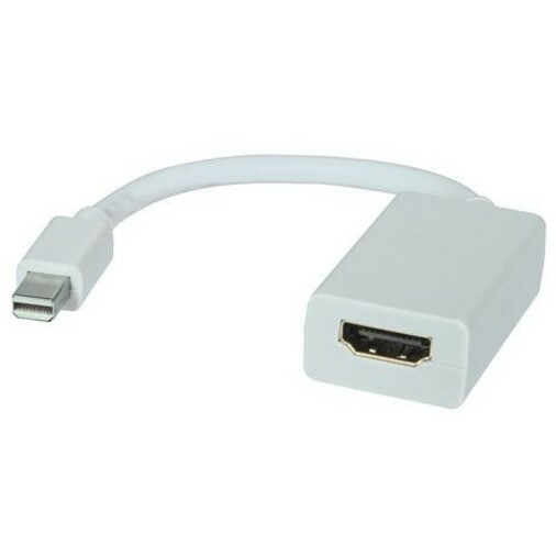 Unirise Mini DisplayPort/HDMI Audio/Video Cable - 6.50" HDMI/Mini DisplayPort A/V Cable for Audio/Video Device - First End: Mini DisplayPort Digital Audio/Video - Male - Second End: HDMI Digital Audio/Video - Female - White