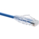 Unirise ClearFit Cat.6 Patch Network Cable - 30 ft Category 6 Network Cable for Network Device - First End: 1 x RJ-45 Network - Male - Second End: 1 x RJ-45 Network - Male - Patch Cable - Blue