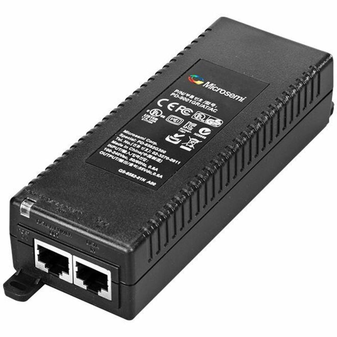 Microchip PD-9001GR PoE Injector with power cord