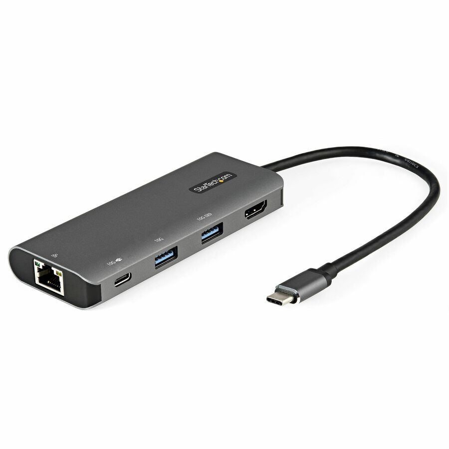 StarTech USB C Multiport Adapter - 10Gbps USB 3.1 Gen 2 Type-C Mini Dock - 4K 30Hz HDMI - 100W PD Passthrough - 3xUSB/GbE - 10" Cable