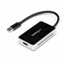 StarTech.com USB 3.0 to HDMI Adapter w/ 1x USB, USB to VGA Monitor Converter for Windows (no support for macOS/ChromeOS/Linux) - TAA - Windows only; No support for macOS, ChromeOS or Linux - Works w/ Windows X86/X64/ARM (Intel, AMD, Snapdragon X Copilot+ PC) - Connect an HDMI display while keeping the USB 3.0 port available - 1x 1080p 60Hz; Included HDMI to DVI adapter - USB powered