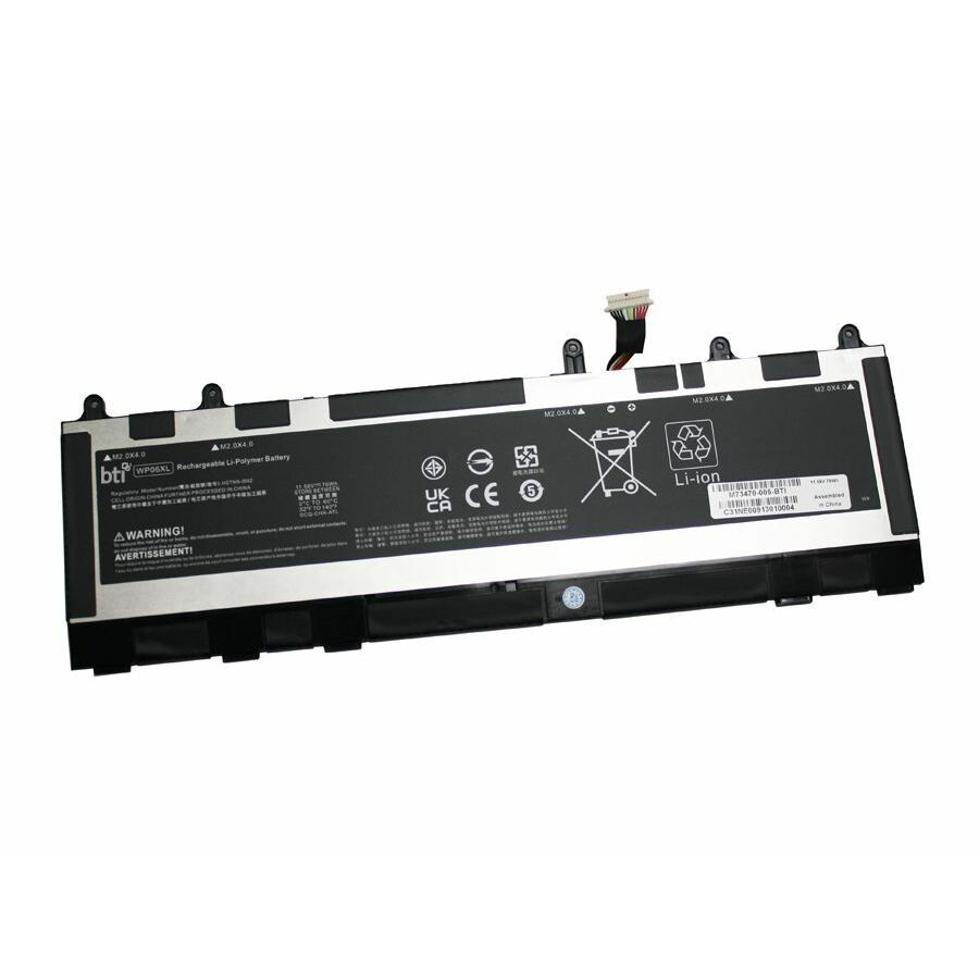 BTI M73470-005-BTI 11.58V 76WHR LI-ION BATTERY 4C145AV, M64306-171, WP06076XL-PL, 6V8U5AV, M64306-1C1, WP06XL, 749Y0AV, M73470-005, HSTNN-IB9Z, WP06076XL ZBOOK FIREFLY 16 G9, ZBOOK FIREFLY 16 G10, ELITEBOOK 865 16 G9, ELITEBOOK 865 16 G10, ELITEBOOK 860 16 G9, ELITEBOOK 860 16 G10, 94H74UC#ABA, 947K4UC#ABA, 89D75UT#ABA, 89D74UT#ABA, 89D70UT#ABA, 740J2AV