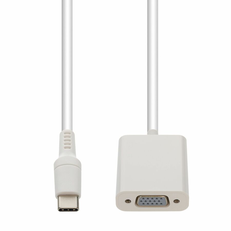 AddOn 8in USB 3.1 (C) (Male) to VGA (Female) White Adapter, 1080P 60Hz