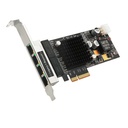 SIIG 4 Port Gigabit Ethernet with POE PCIe Card - Intel 350 - Supports IEEE 802.3az Energy Efficient Ethernet (EEE)