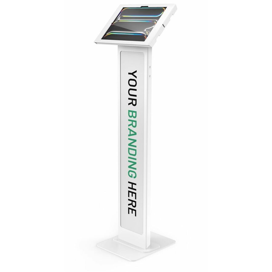 Compulocks iPad Pro M4 & M5 13" , Apex Enclosure Brandable Floor Stand - White