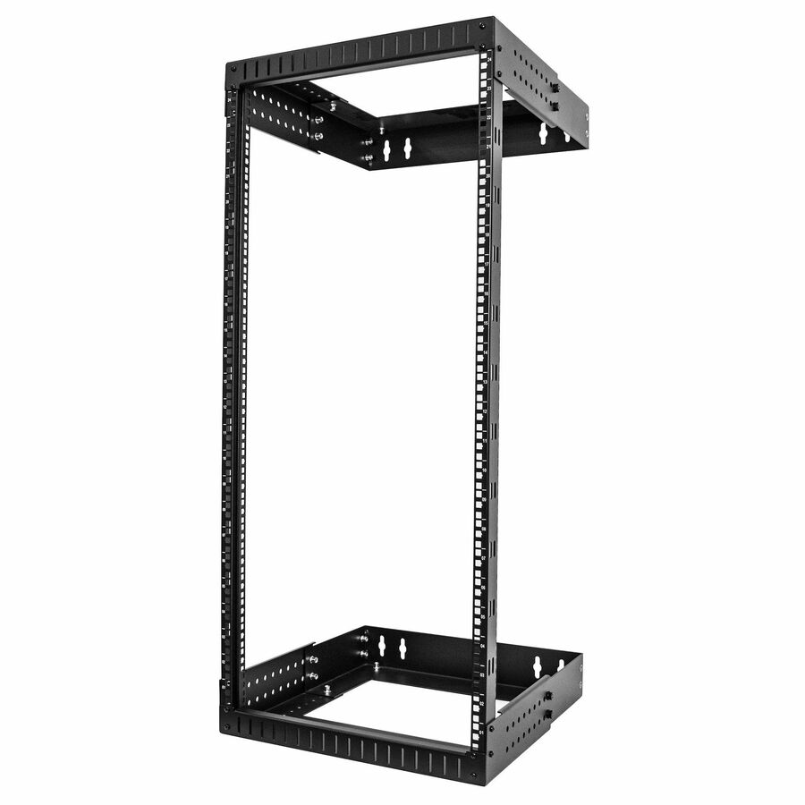 StarTech 2-Post 24U Heavy-Duty Wall Mount Network Rack, 19" Open Frame Server Rack with Adjustable Depth, Data Rack for IT Equipment