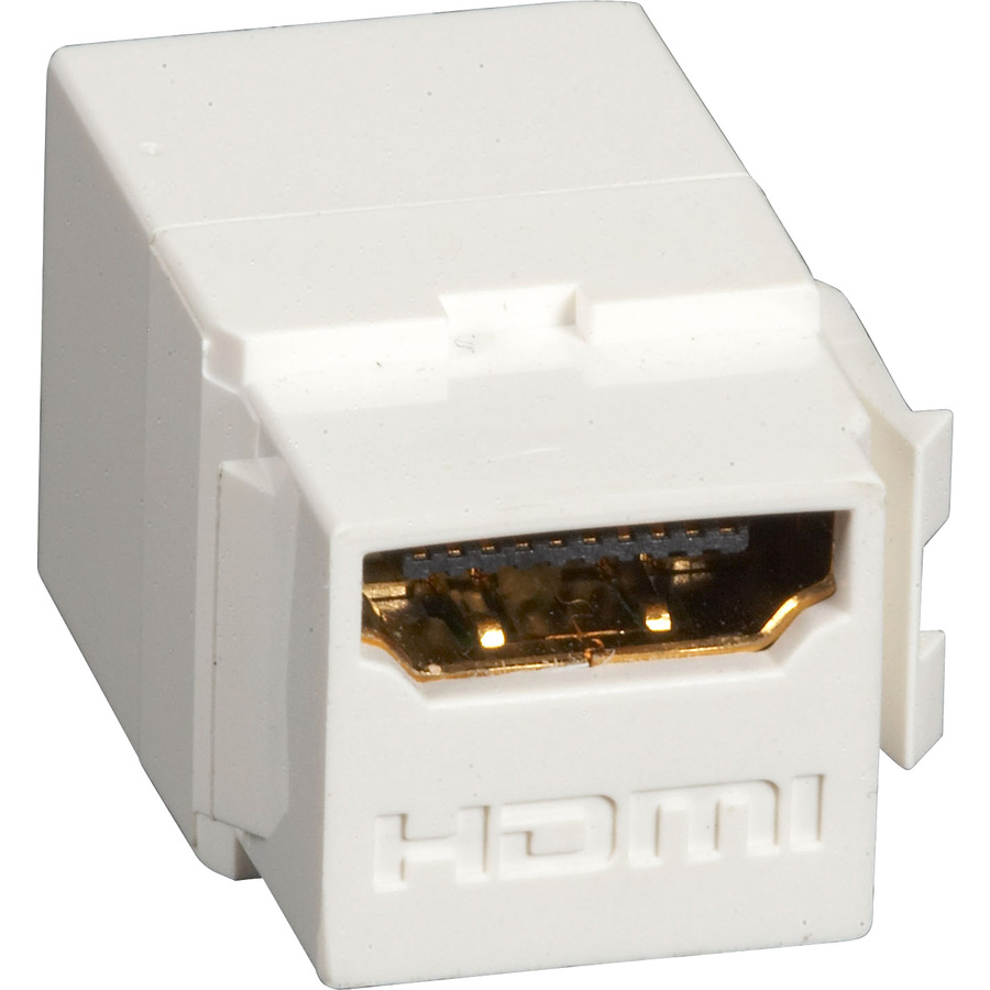 Black Box Snap Fitting - HDMI, Female/Female, Office White