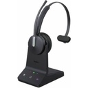 Yealink WH64 Headset - Microsoft Teams Certification - Mono - Wireless - Bluetooth/DECT - 20 Hz to 20 kHz - Over-the-head, On-ear - Monaural - Supra-aural - MEMS Technology, Noise Cancelling Microphone - Black