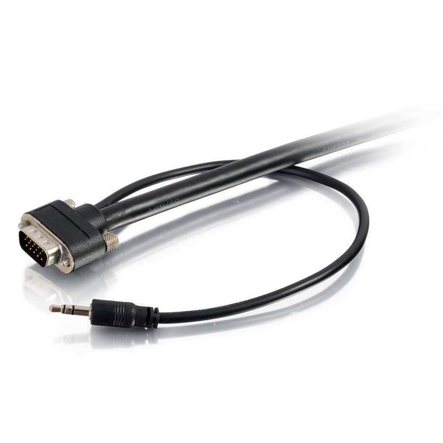 C2G 15ft Select VGA + 3.5mm Stereo Audio A/V Cable M/M - In-Wall CMG-Rated