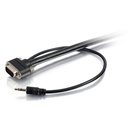 C2G 15ft Select VGA + 3.5mm Stereo Audio A/V Cable M/M - In-Wall CMG-Rated - Mini-phone/VGA for Audio/Video Device, Notebook, Monitor - 15 ft - 1 x HD-15 Male VGA, 1 x Mini-phone Male Stereo Audio - 1 x HD-15 Male VGA, 1 x Mini-phone Male Stereo Audio - Black"