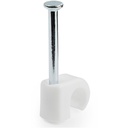 StarTech 100 Pk (M) Cable Clips w/ Nail - Reusable Nail-in Clamps - Cord Mounting/Holding Clips - Cable Tacks Wire Fasteners White TAA