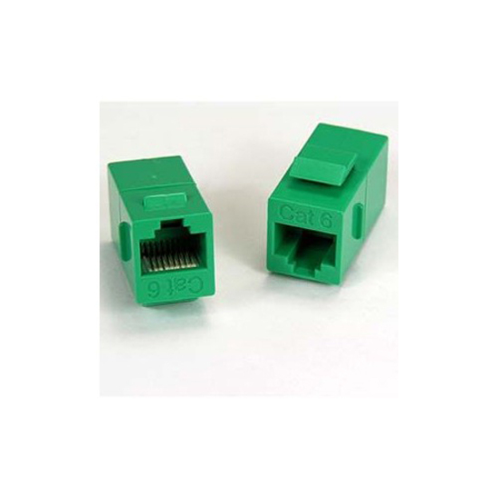 Unirise Cat6 RJ45 Keystone In-line Coupler, Green