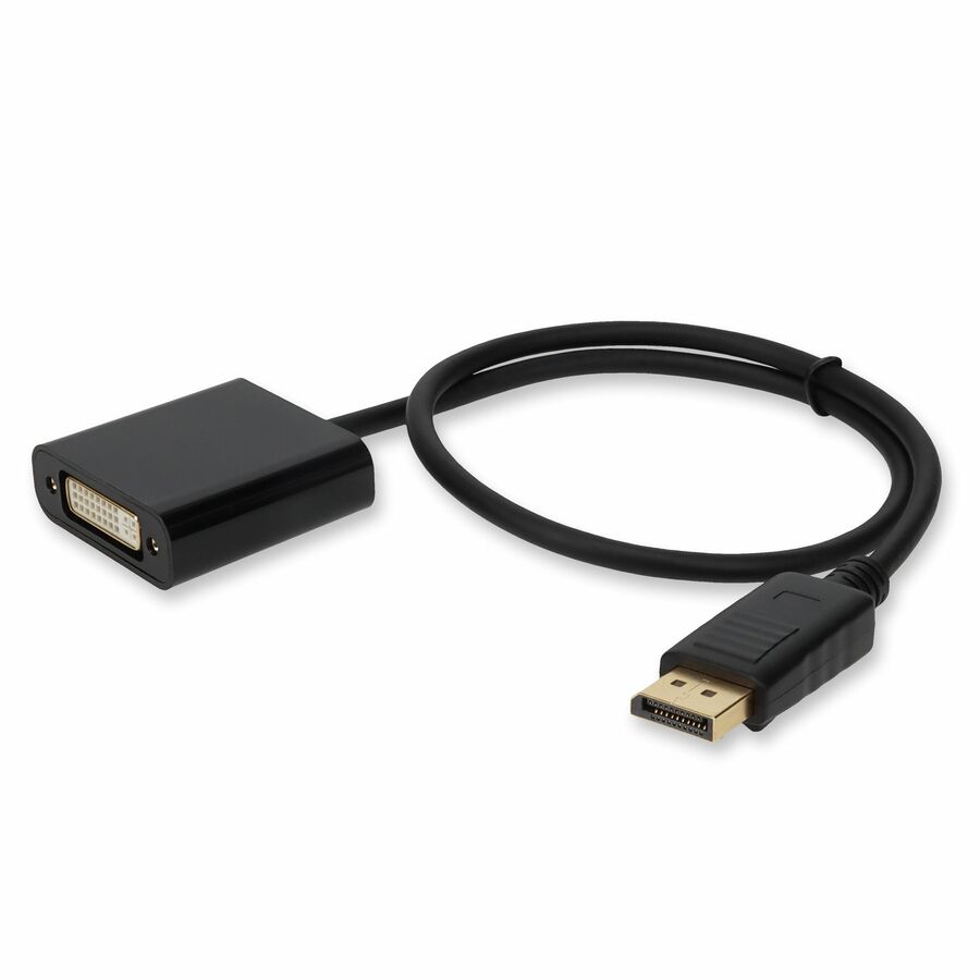 AddOn 2ft DisplayPort 1.2 Male to DVI-D Dual Link (24+1 pin) Female Black Cable For Resolution Up to 2560x1600 (WQXGA)