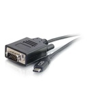 C2G 15ft USB C to VGA Adapter Cable - Video Adapter - 15 ft USB/VGA Video Cable for Projector, Monitor, Video Device - First End: 1 x USB Type C - Male - Second End: 1 x 15-pin HD-15 - Male - Supports up to 1920 x 1200 - Black