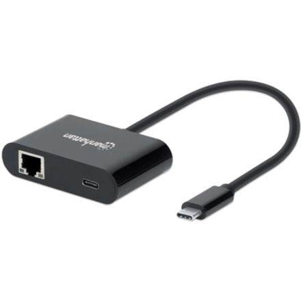 Manhattan USB-C to Gigabit Network Adapter With Power Delivery Port