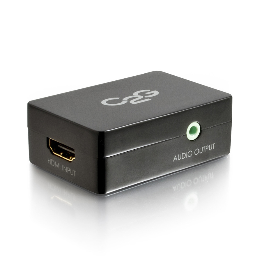 C2G Pro HDMI to VGA Converter - HDMI to VGA Adapter - 1 x HDMI Female Digital Audio/Video - 1 x HD-15 Female VGA, 1 x Mini-phone Audio - Black