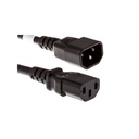 Unirise Power Cord C13-C14, 14AWG, 15amp, 250V, SJT Jacket, Black 3ft