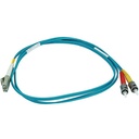 Monoprice 10Gb Fiber Optic Cable, LC/ST, Multi Mode, Duplex - 1 Meter (50/125 Type) - Aqua