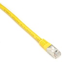Black Box CAT6 250-MHz Stranded Patch Cable Slim Molded Boot - S/FTP, CM PVC, Yellow, 10FT