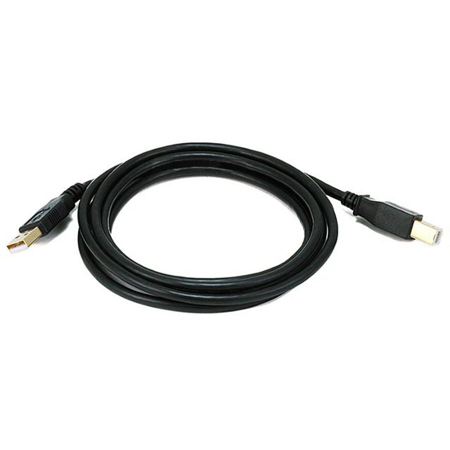 [04USB-06] Monoprice 6ft USB 2.0 A Male to B Male 28/24AWG Cable - (Gold Plated)