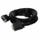 25ft VGA Male to VGA Male Black Cable For Resolution Up to 1920x1200 (WUXGA)