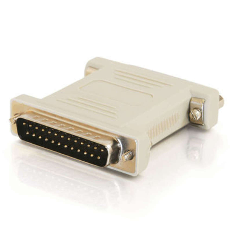 C2G DB25 Male to DB25 Female Null Modem Adapter