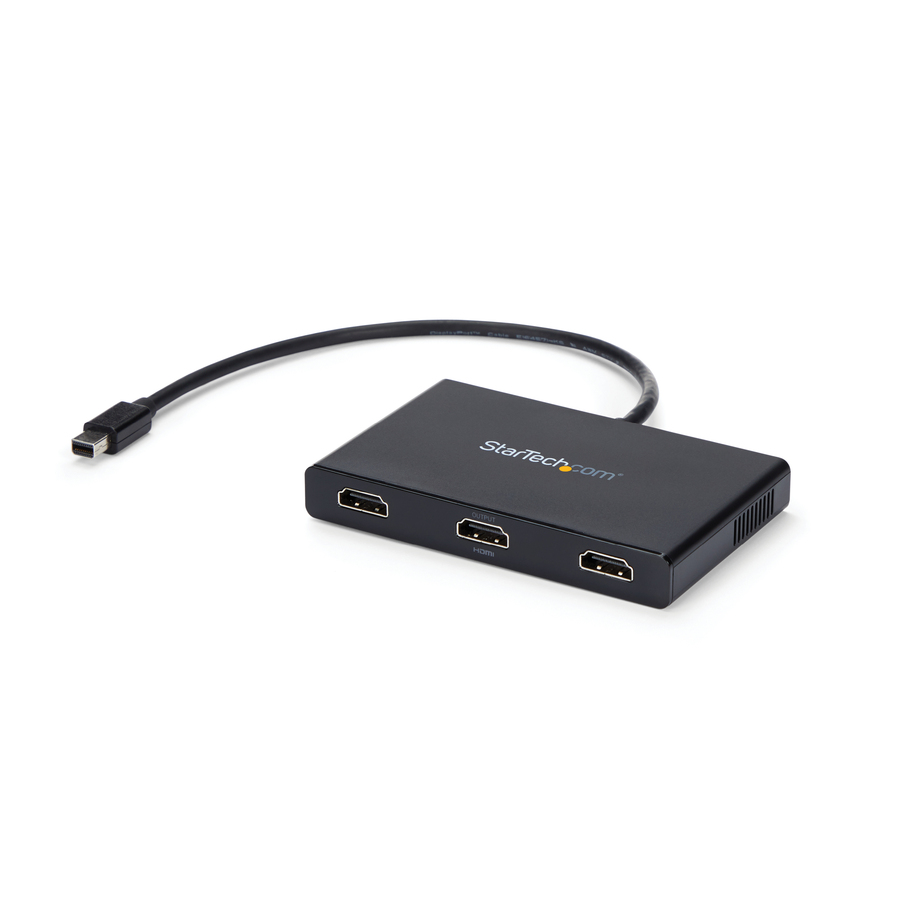 StarTech 3-Port Multi Monitor Adapter, Mini DisplayPort to HDMI MST Hub, 3x 1080p, Video Splitter for Extended Desktop Mode, Windows
