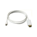 Unirise Mini DisplayPort/HDMI Audio/Video Cable - 6 ft HDMI/Mini DisplayPort A/V Cable for Audio/Video Device - First End: Mini DisplayPort Digital Audio/Video - Male - Second End: HDMI Digital Audio/Video - Male - 32 AWG