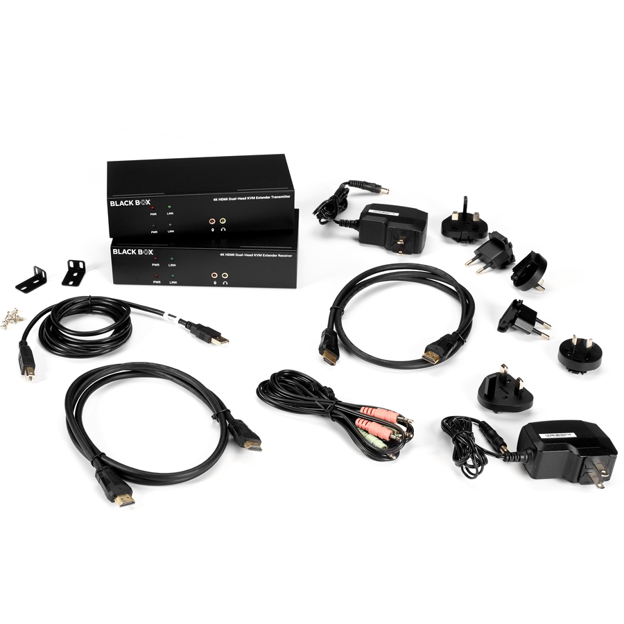 Black Box KVX Series Dual-Head HDMI KVM Fiber Extenders (KVXLCHF-200)