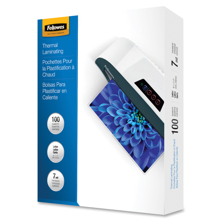 Fellowes Letter-Size Glossy Laminating Pouches