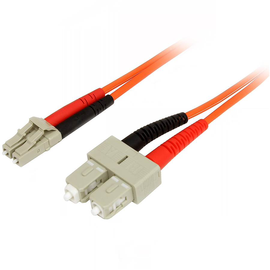 StarTech 1m Fiber Optic Cable - Multimode Duplex 50/125 - LSZH Fiber Jumper Cord - LC/SC