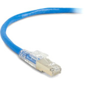Black Box CAT6A 650-MHz Locking Snagless Patch Cable S/FTP CM PVC BL 7FT - 7 ft Category 6a Network Cable for Patch Panel, Network Device - First End: 1 x RJ-45 Network - Male - Second End: 1 x RJ-45 Network - Male - 10 Gbit/s - Patch Cable - Shielding - Gold Plated Contact - CM - 26 AWG - Blue