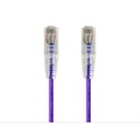 Monoprice SlimRun Cat6 28AWG UTP Ethernet Network Cable, 1ft Purple